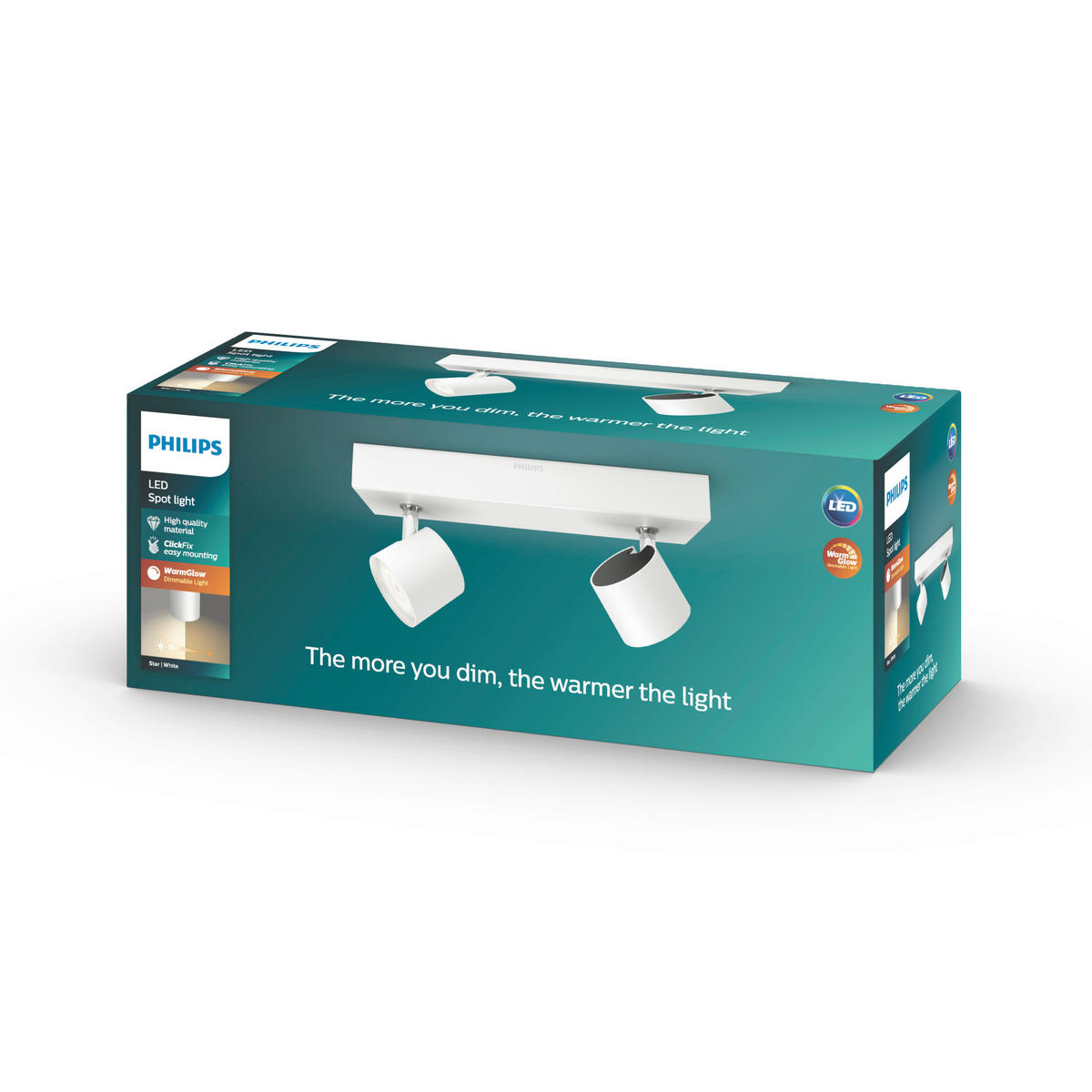 LED-WANDLEUCHTE Star WDG 7/8,5/44,2 cm   - Weiß, Basics, Metall (7/8,5/44,2cm) - Philips