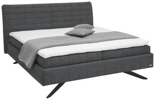 POLSTERBETT 180/200 cm  in Dunkelgrau  - Weiss/Dunkelgrau, Design, Holzwerkstoff/Kunststoff (180/200cm) - Dieter Knoll
