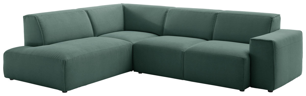 Freisteller von Pure Home Lifestyle ECKSOFA Grün Cord.