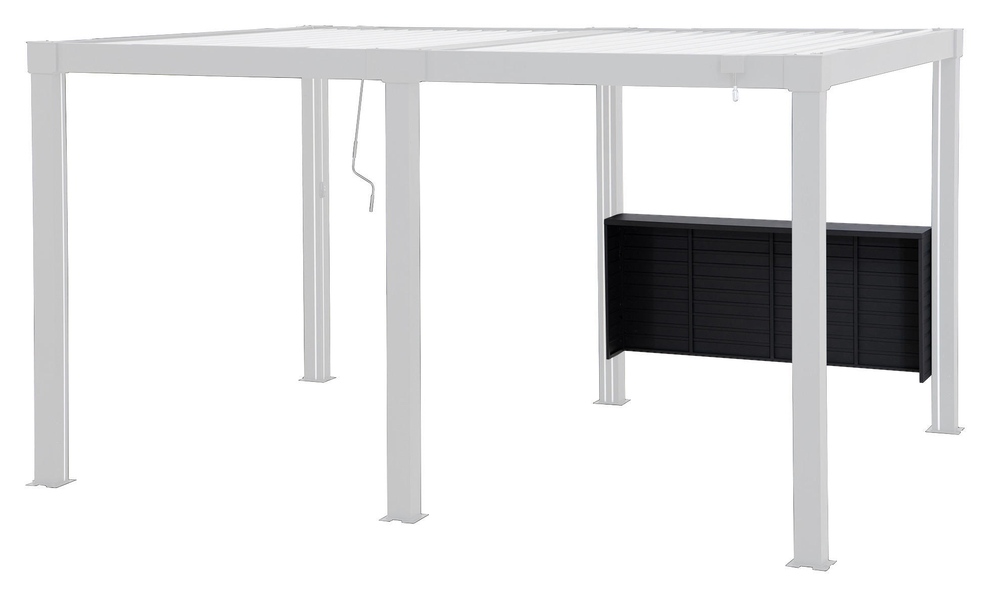 PERGOLA-BAR 182/82/30 cm  - Anthrazit, Basics, Metall (182/82/30cm) - Modante