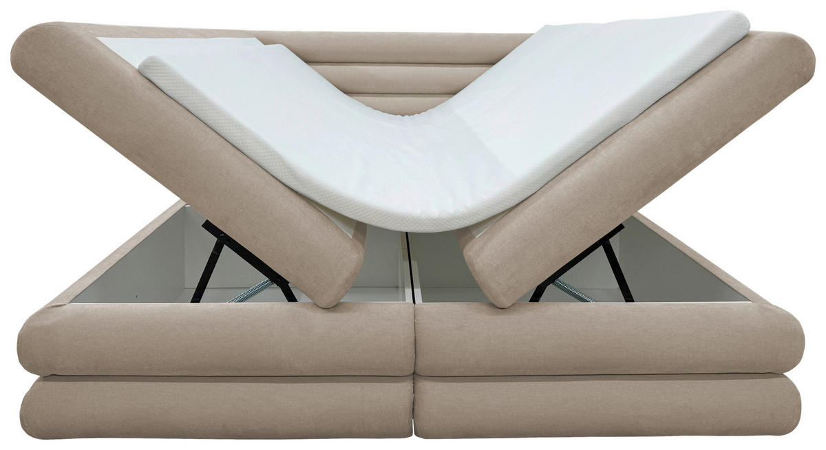 BOXBETT 180/200 cm  in Beige  - Beige, MODERN, Textil (180/200cm) - Livetastic