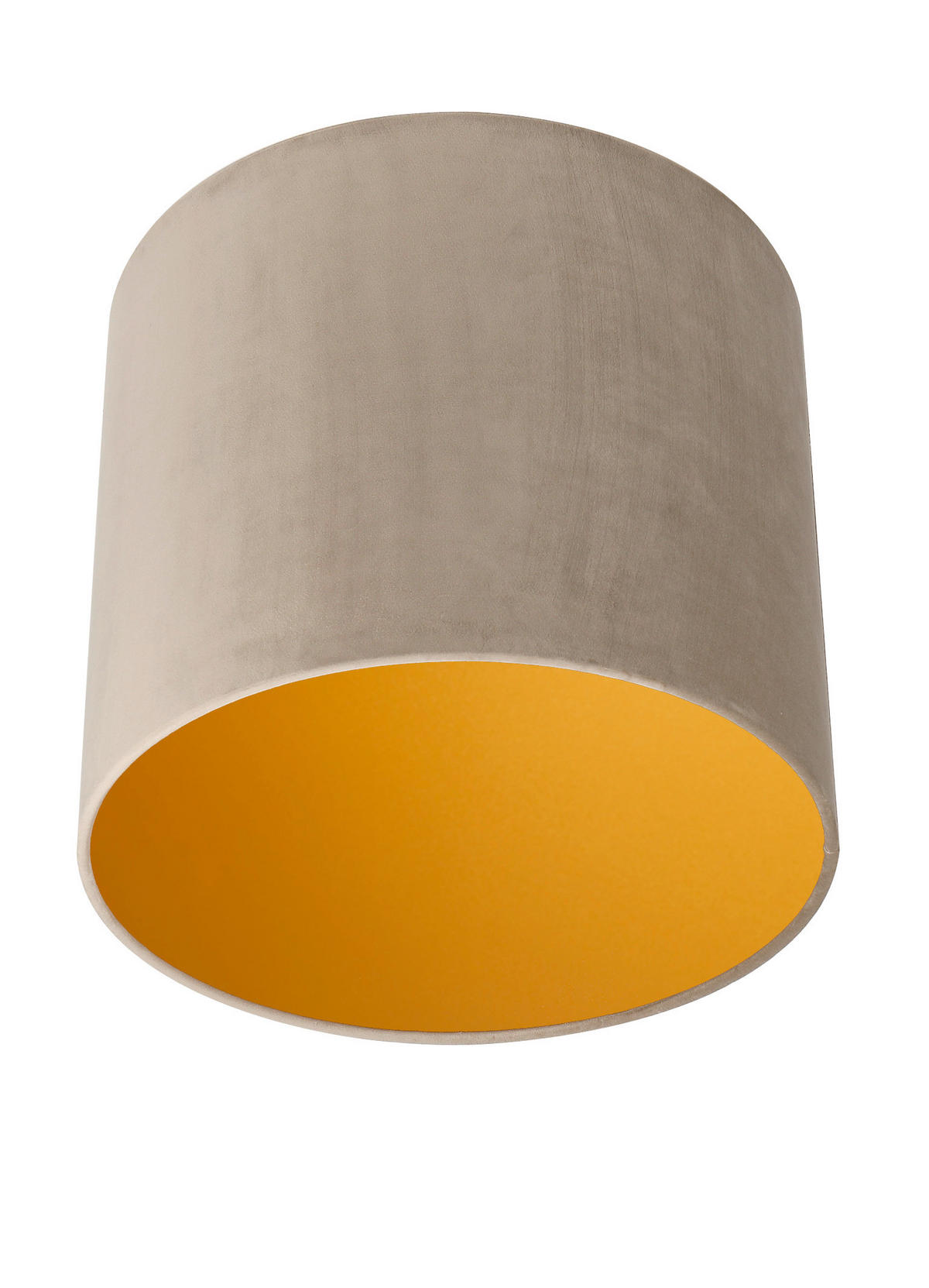 LEUCHTENSCHIRM Velour 35/24 cm  - Taupe, Basics, Textil/Metall (35/24cm)