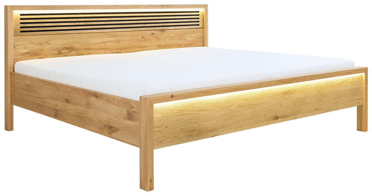 BETT in Eichefarben  - Eichefarben, MODERN, Holz (180/220cm) - Livetastic