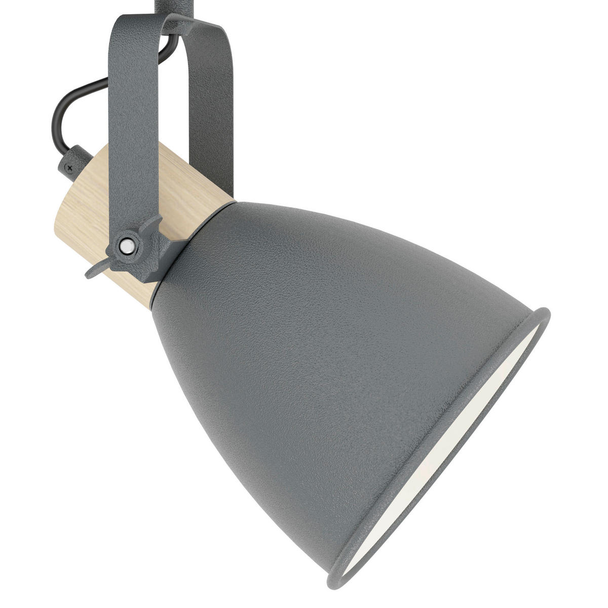 DECKENSPOTS 67/14/24 cm  - Anthrazit/Creme, Natur, Holz/Metall (67/14/24cm) - Eglo