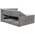BOXSPRINGBETT 180/200 cm  in Dunkelgrau  - Dunkelgrau/Schwarz, Basics, Holzwerkstoff/Kunststoff (180/200cm) - Esposa