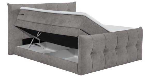 BOXSPRINGBETT 180/200 cm  in Dunkelgrau  - Dunkelgrau/Schwarz, Basics, Holzwerkstoff/Kunststoff (180/200cm) - Esposa