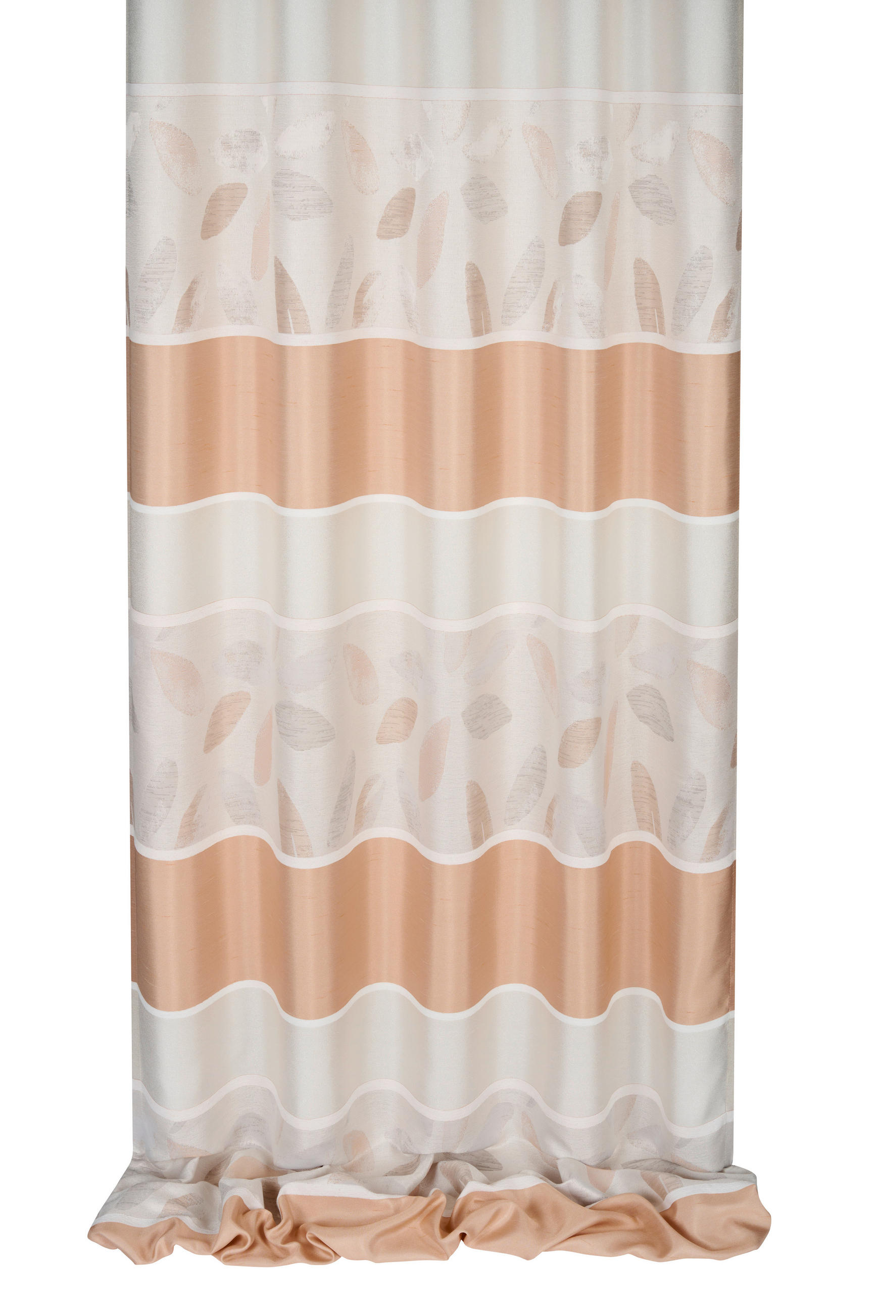VORHANGSTOFF per lfm halbtransparent  - Orange, KONVENTIONELL, Textil (140cm) - Esposa