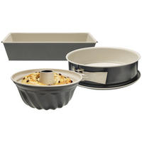 BACKFORMENSET 32/32/33 cm  - Beige/Schwarz, LIFESTYLE, Metall (32/32/33cm) - Dr.Oetker