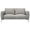 2,5-SITZER Webstoff, Flachgewebe Grau  - Schwarz/Grau, Design, Textil/Metall (180/80,5/87cm) - Livetastic