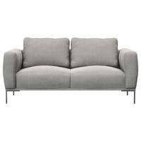 2,5-SITZER Webstoff, Flachgewebe Grau  - Schwarz/Grau, Design, Textil/Metall (180/80,5/87cm) - Livetastic