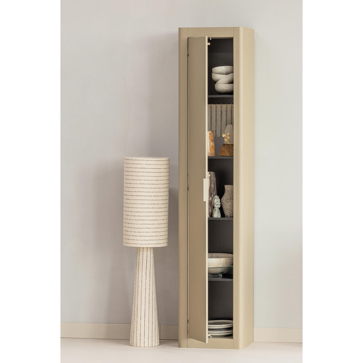 MEHRZWECKSCHRANK 45/217/39 cm  in Schlammfarben  - Schlammfarben, Design, Holz (45/217/39cm) - Livetastic