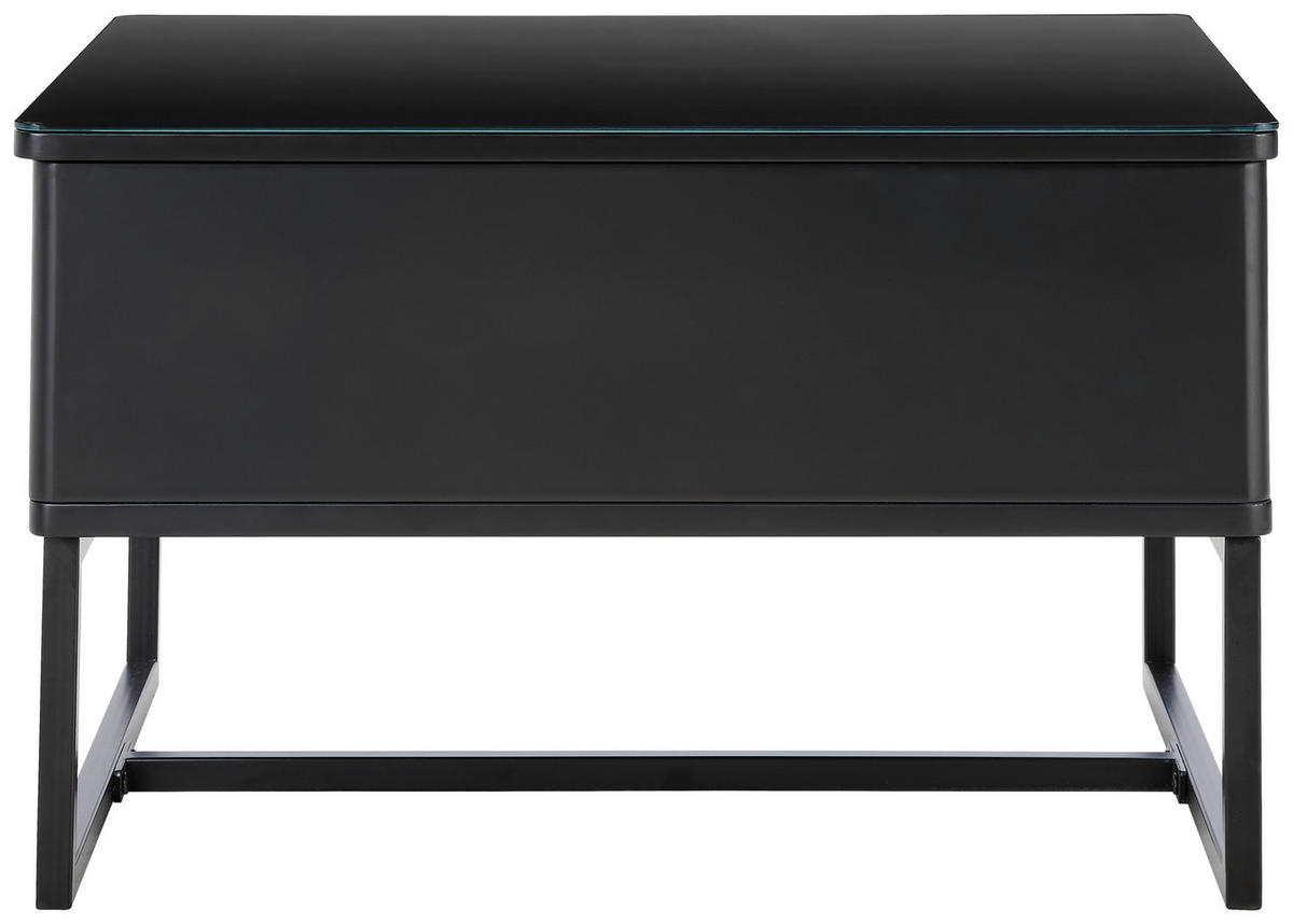 COUCHTISCH in Metall 70/40,5-65,5/60 cm  - Schwarz, Design, Metall (70/40,5-65,5/60cm) - Livetastic