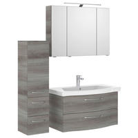 BADEZIMMER 4-teilig  in 128 cm  - Chromfarben/Graphitfarben, KONVENTIONELL, Glas/Keramik (128cm) - Pelipal
