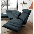 ECKSOFA Petrol Flachgewebe  - Petrol/Schwarz, Design, Textil/Metall (176-217/279-327cm) - Dieter Knoll