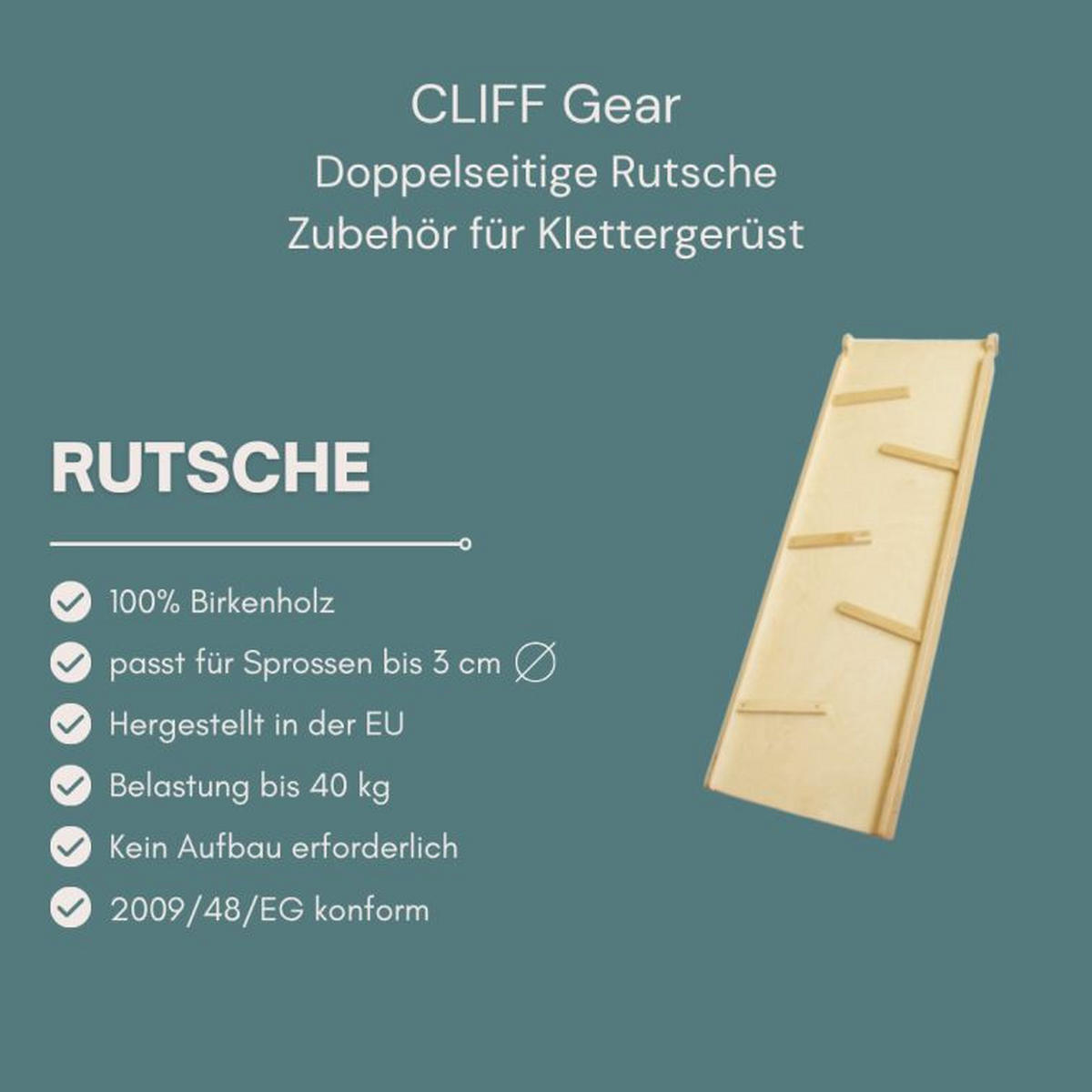 KLETTERGERÜST ZUBEHÖR - Birkefarben, Basics, Holz (112/40/7cm) - CLIFF