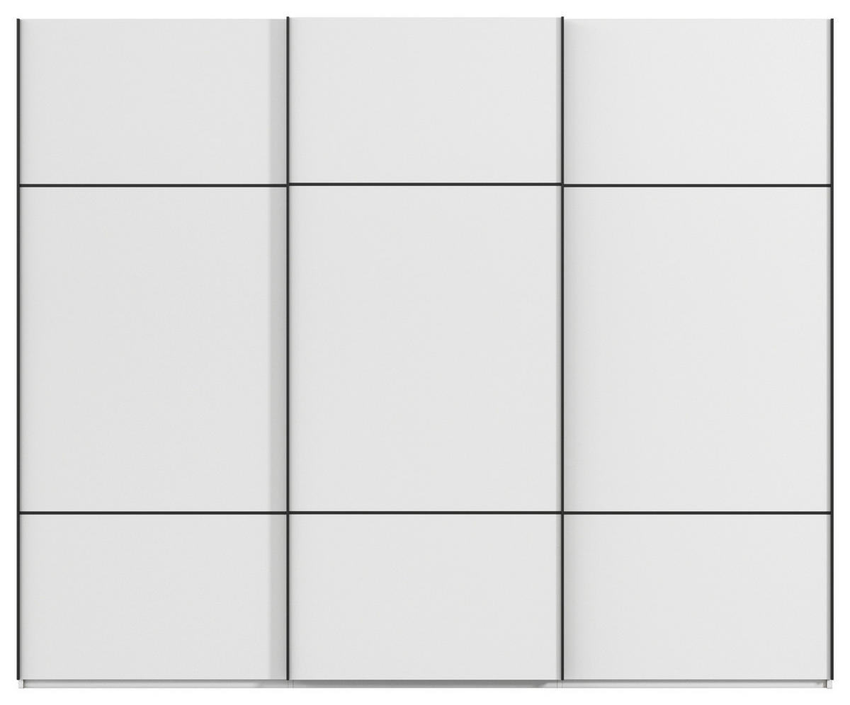 SCHWEBETÜRENSCHRANK in Weiss  - Weiss/Schwarz, Konventionell, Holzwerkstoff/Metall (242/223/68cm) - Novel