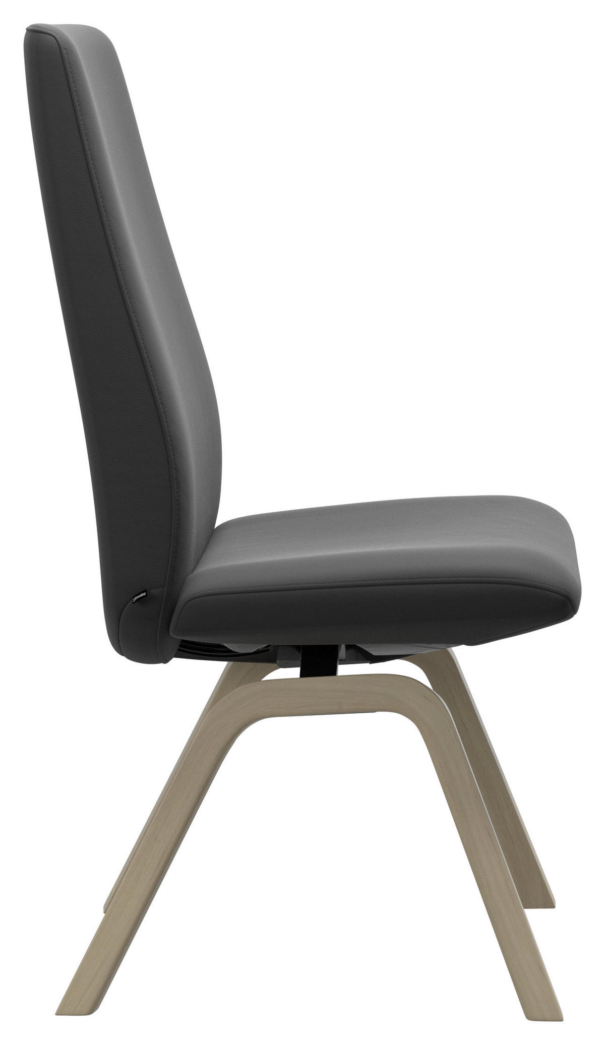 STUHL Echtleder Grau Buche Schichtholz  - Eichefarben/Grau, Design, Leder/Holz (50/105/63cm) - Stressless