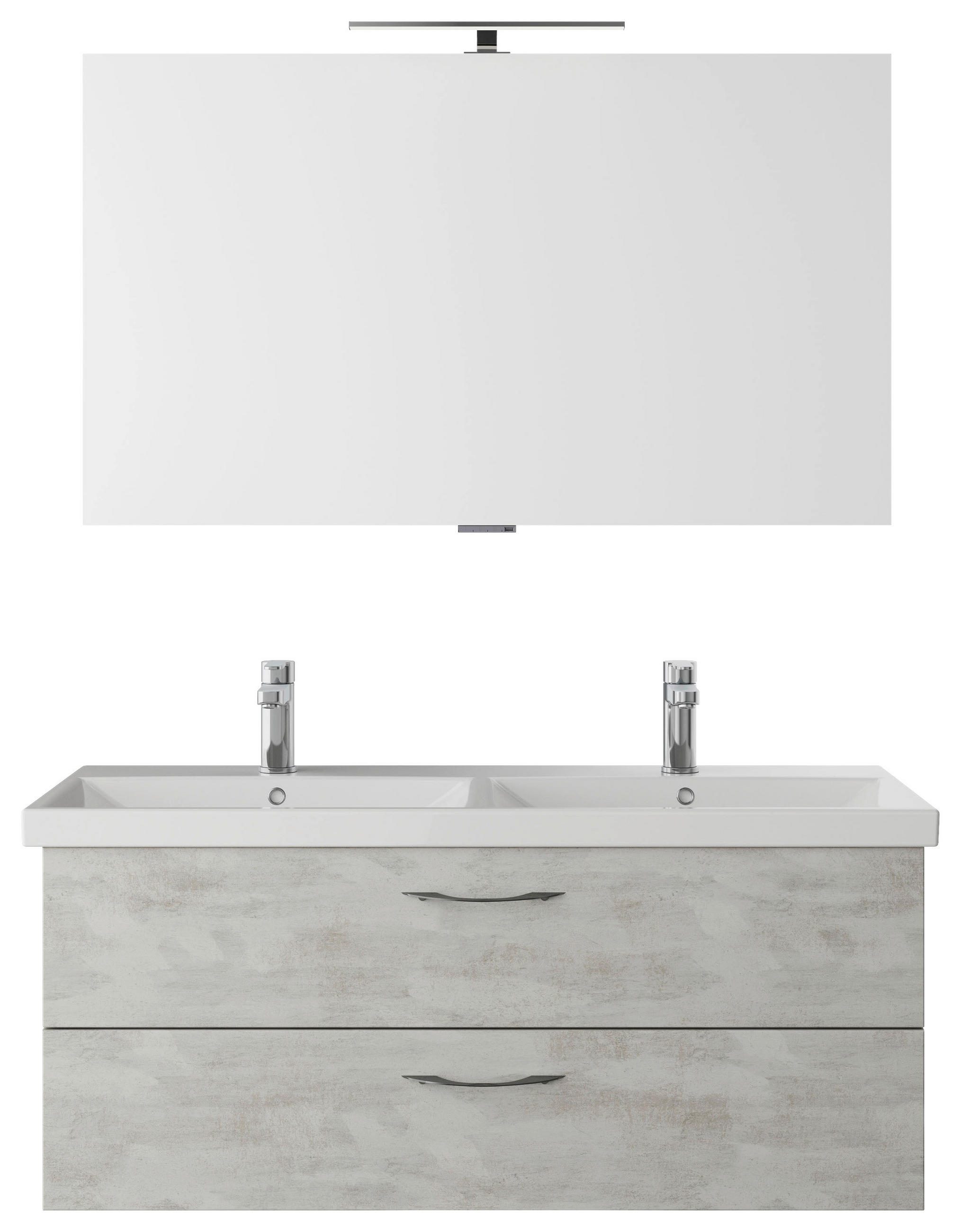 BADEZIMMER  in 120 cm  - Weiß/Grau, KONVENTIONELL, Holzwerkstoff (120cm) - Pelipal