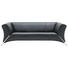 ZWEISITZER-SOFA Echtleder Schwarz - Schwarz/Alufarben, Design, Leder/Metall (189/73/91cm) - Rolf Benz