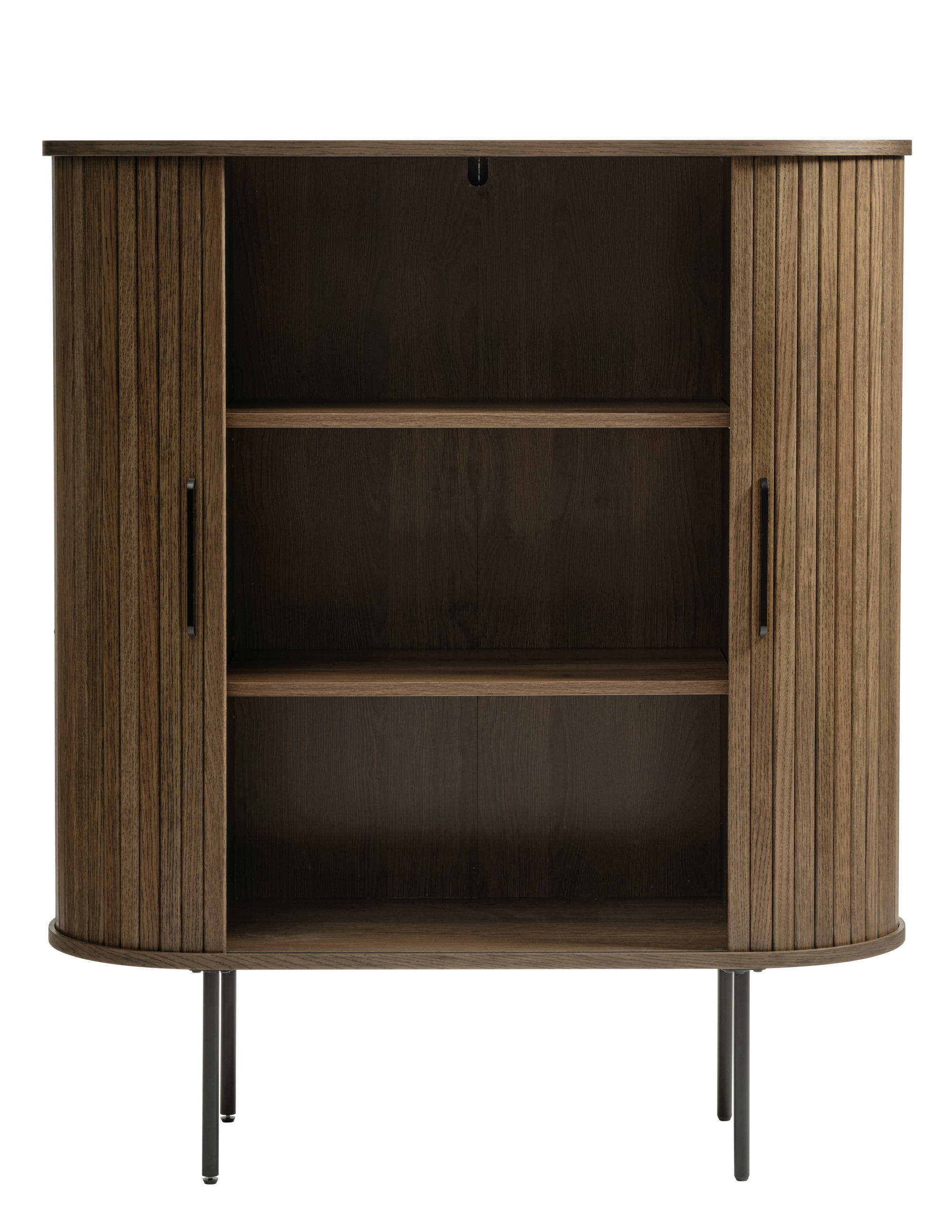 HIGHBOARD  in 100/118/40 cm  - Eiche dunkel/Schwarz, Trend, Holz/Holzwerkstoff (100/118/40cm) - home24