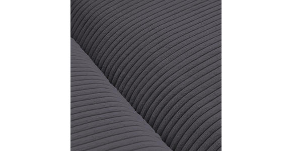 BIGSOFA Cord Dunkelgrau  - Dunkelgrau/Schwarz, Design, Kunststoff/Textil (260/90/140cm) - Carryhome
