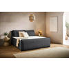 BOXBETT 180/200 cm,  in Anthrazit, Kissen, Bettkasten, Topper, H3 + H3 = fest  - Anthrazit/Schwarz, Design, Kunststoff/Textil (180/200cm) - Chameo