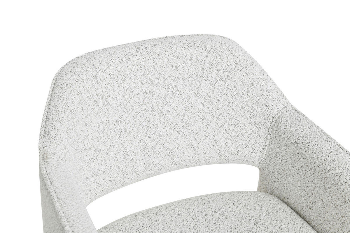 ARMLEHNSTUHL  in Eisen Bouclé  - Beige, Basics, Holz/Textil (60/81/61cm) - Livetastic