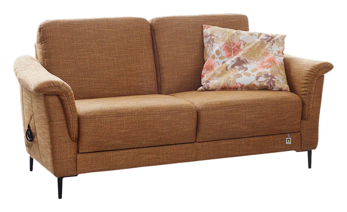 2,5-SITZER in Webstoff Currygelb  - Currygelb/Schwarz, KONVENTIONELL, Textil/Metall (175/86/84cm) - Landscape