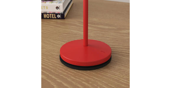 AKKU-TISCHLEUCHTE 11/30 cm  - Rot/Schwarz, Trend, Kunststoff/Metall (11/30cm) - Novel