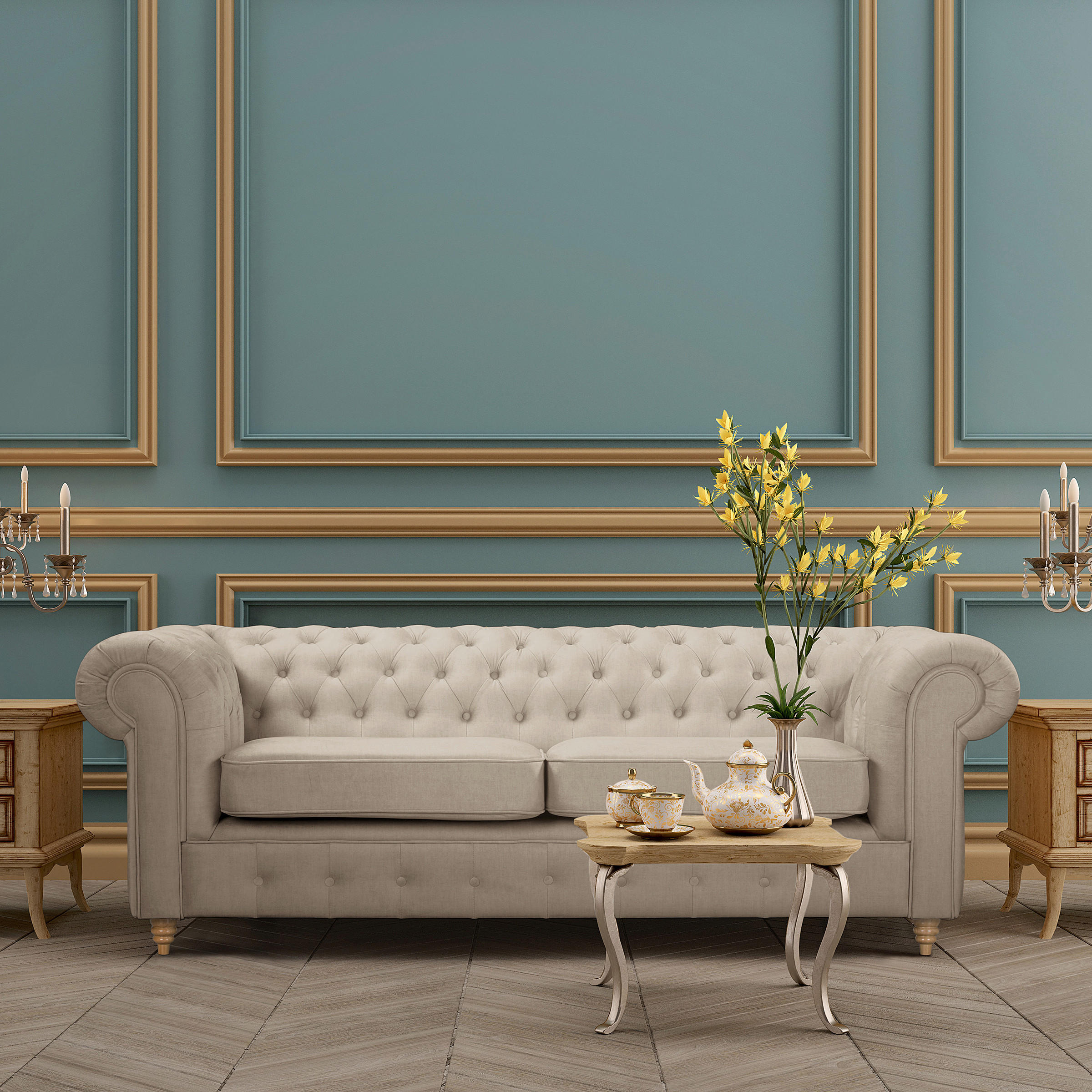 SCHLAFSOFA Laura in Mikrofaser Taupe  - Taupe/Braun, Design, Holz/Textil (218/74/91cm) - P & B
