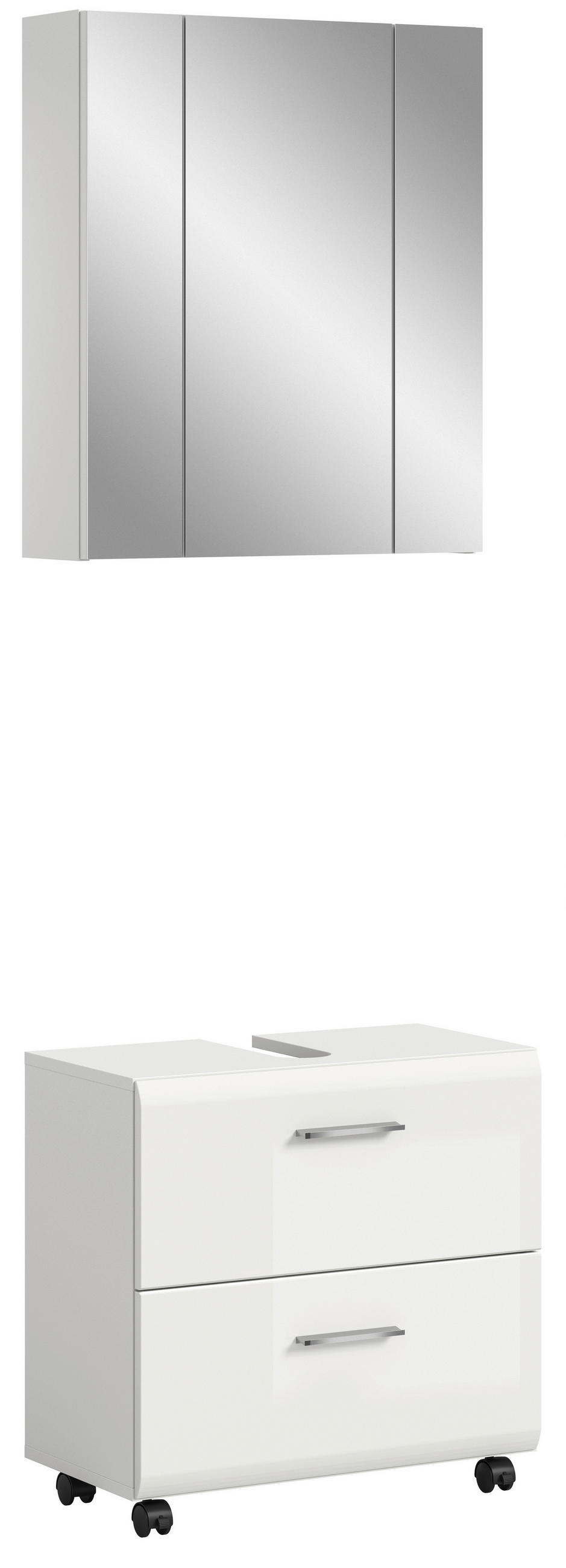 BADRUM 60 cm  - vit/silver, Trend, trämaterial/glas (60cm) - MID.YOU