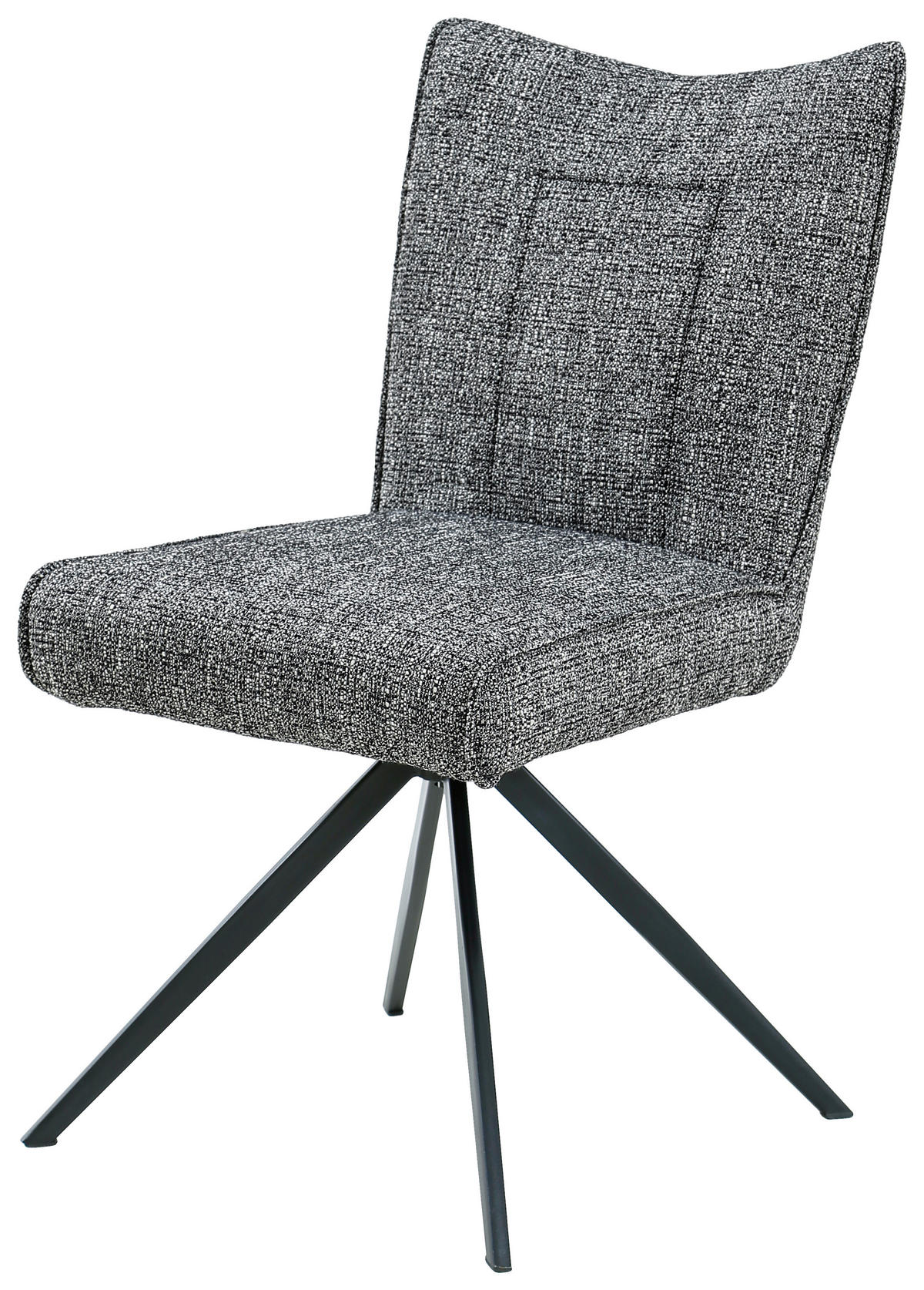 STOL järn vävt tyg  - mörkgrå/svart, Design, metall/textil (49/89/66cm) - Carryhome