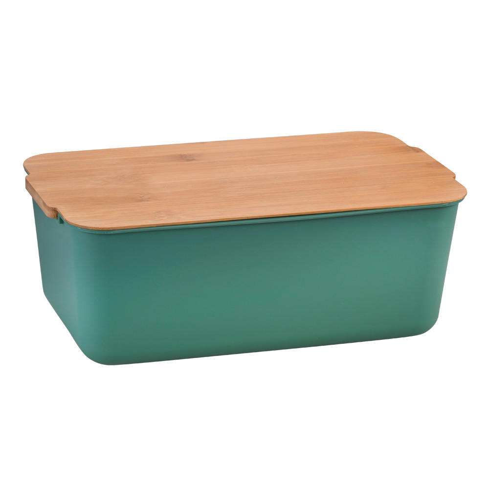BROTBOX - Salbeigrün/Naturfarben, Basics, Naturmaterialien/Kunststoff (30.5/18.5/12cm) - Kesper