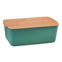 BROTBOX - Salbeigrün/Naturfarben, Basics, Naturmaterialien/Kunststoff (30.5/18.5/12cm) - Kesper