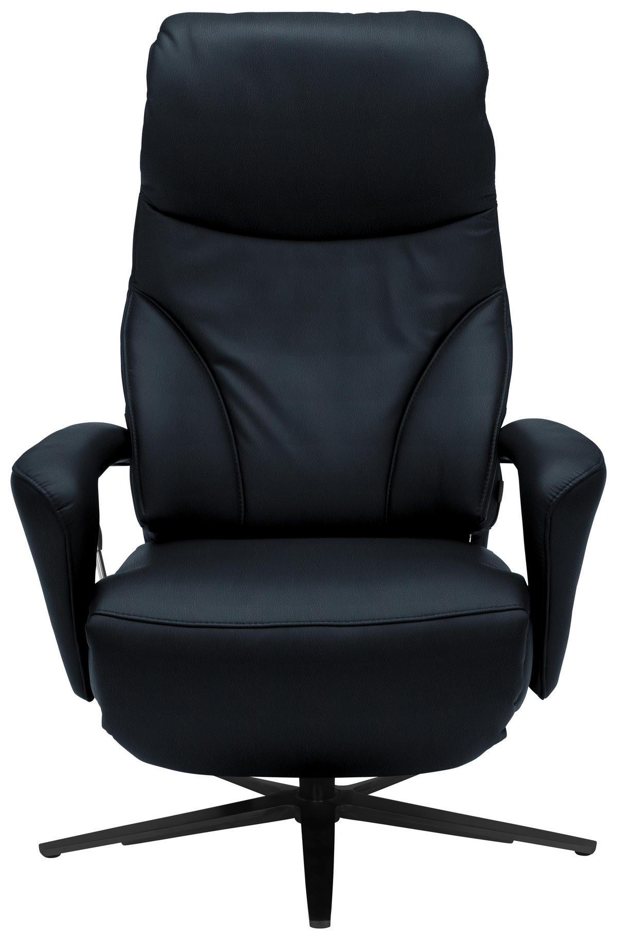 RELAXSESSEL Leder Dunkelblau  - Schwarz/Dunkelblau, Design, Leder/Metall (75/106/88cm) - Dieter Knoll