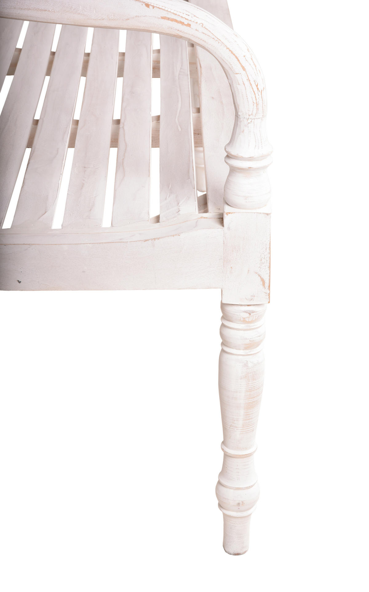 GARTENBANK 150/90/52 cm Mahagoni   - Weiß, Basics, Holz (150/90/52cm) - Gardenson