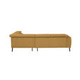 ECKSOFA in Chenille Currygelb  280/205 cm  - Currygelb/Schwarz, Design, Textil/Metall (280/205cm) - Xora