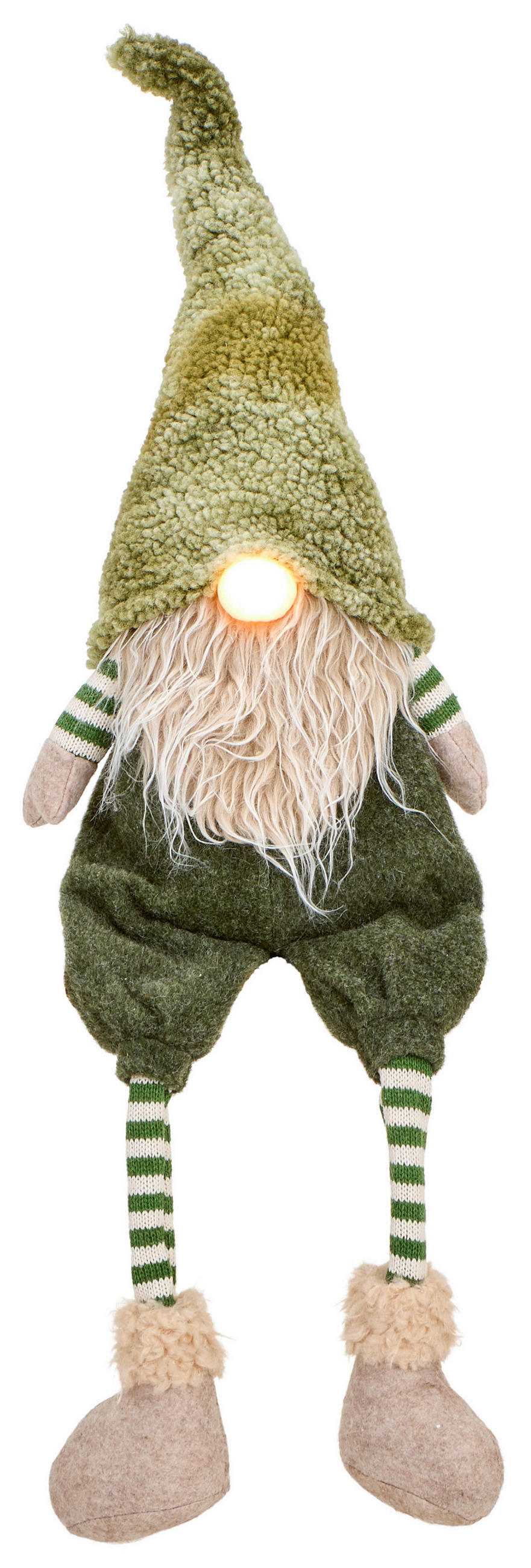 WICHTEL  - Hellbraun/Dunkelgrün, LIFESTYLE, Textil/Stein (23/80/12cm) - X-Mas