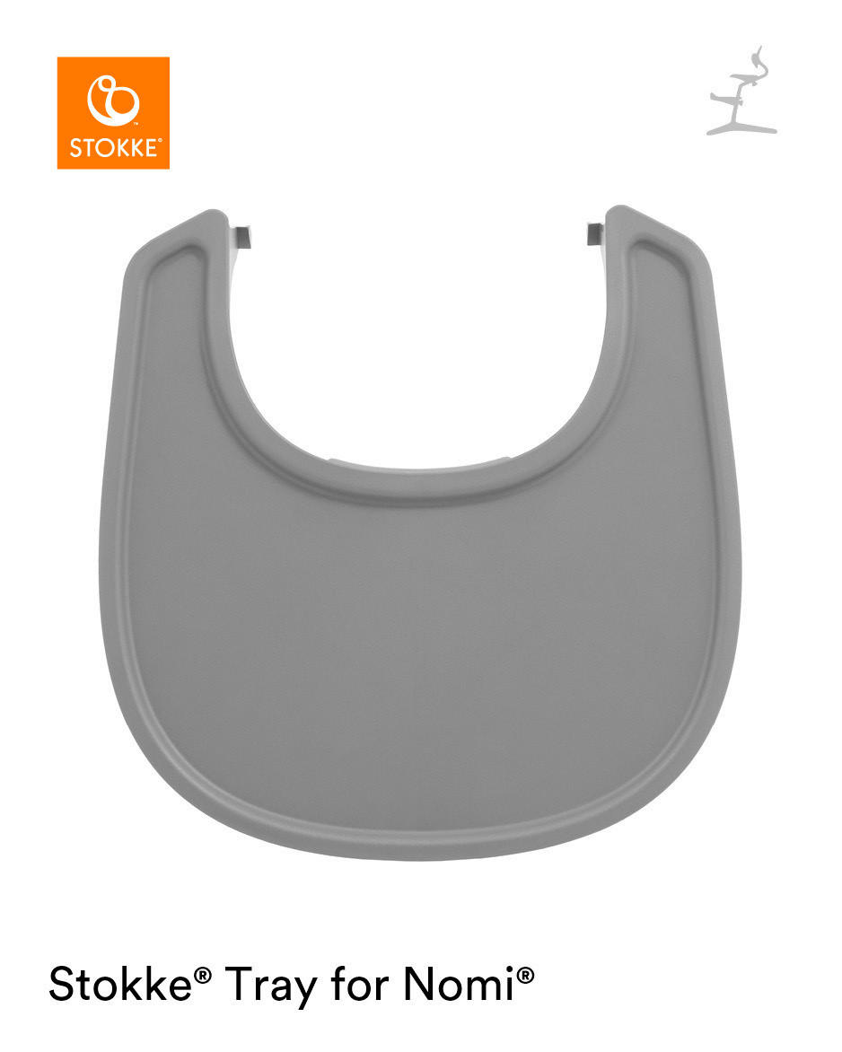 ESS- UND SPIELBRETT Nomi  - Grau, Basics, Kunststoff (44/43/9cm) - Stokke