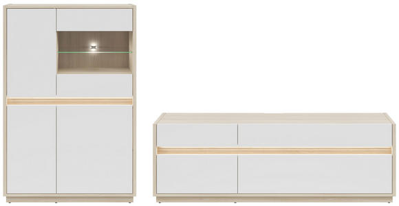 SIDEBOARD  173,5/80,8/42 cm 3 Schublade(n)  - Eichefarben/Schwarz, KONVENTIONELL, Holzwerkstoff/Kunststoff (173,5/80,8/42cm) - Hom`in
