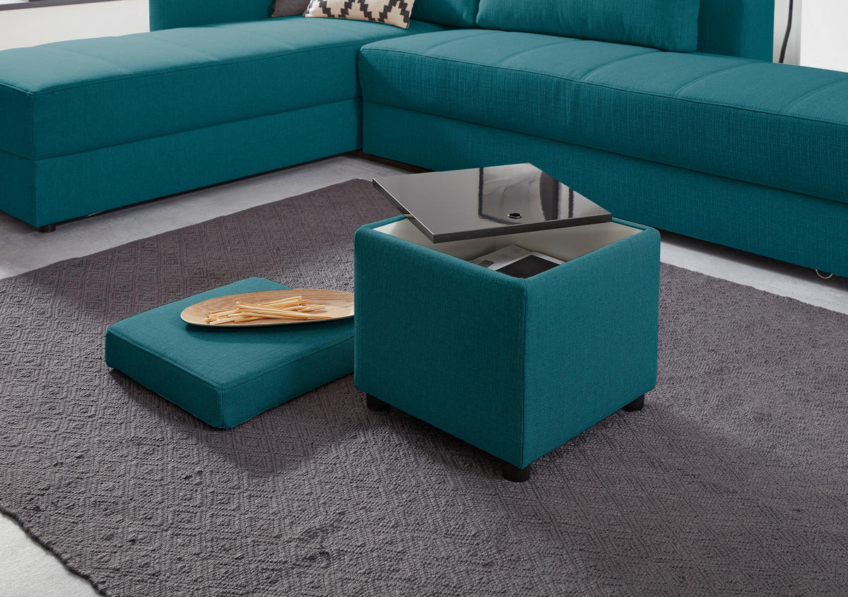 SITZBOX Uni  - Petrol/Schwarz, Design, Kunststoff/Textil (45/47/45cm) - LOOKS by W.Joop