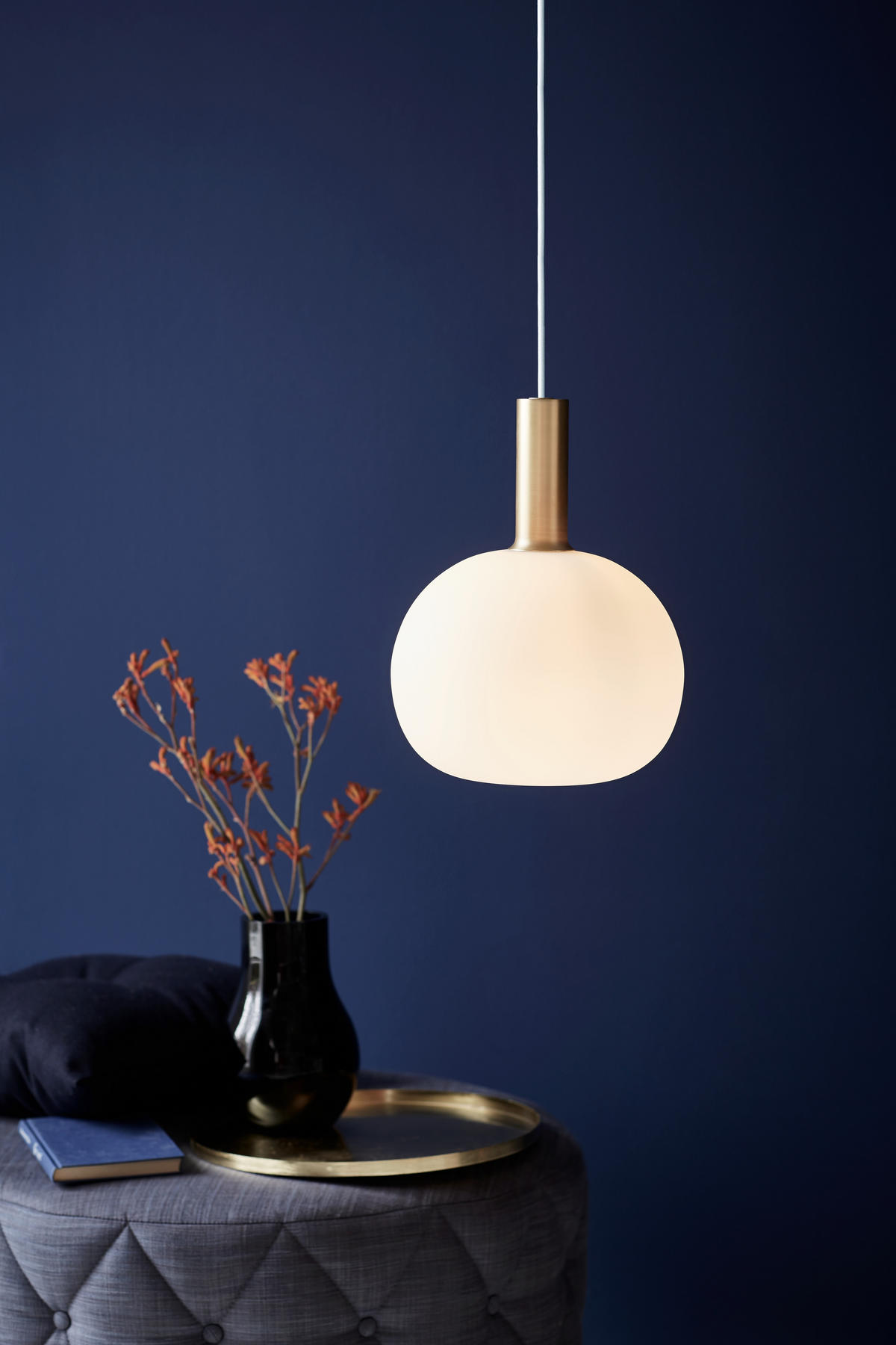 Hängeleuchte (1-flammig) aus O 25/33 cm  - Messingfarben/Schwarz, Basics, Glas/Metall (25/33cm) - Nordlux
