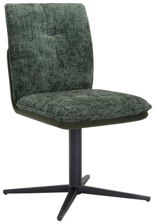 STOL, kovina, tekstil zelena  - črna/zelena, Design, kovina/tekstil (49/85/61.5cm) - Novel