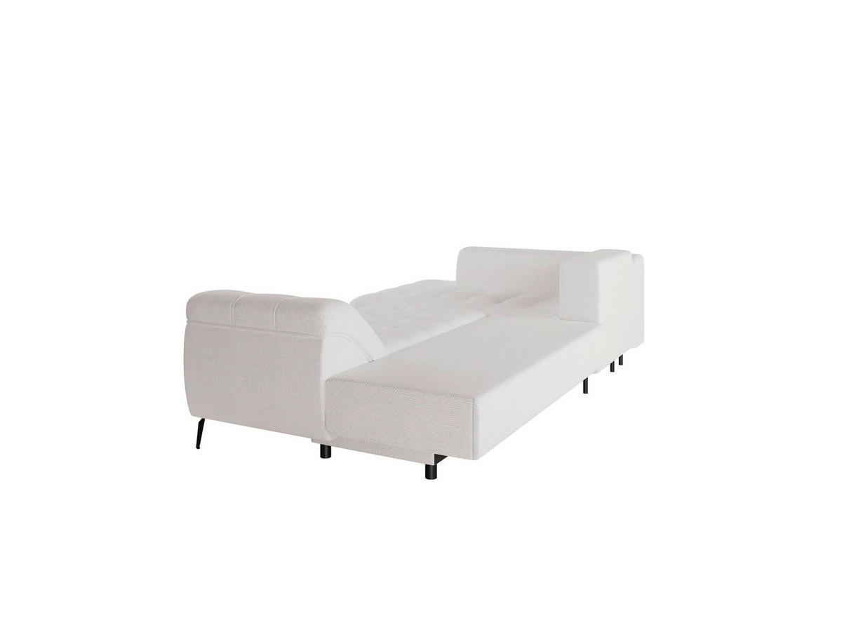 Ecksofa inkl. Funktionen Beige Webstoff  - Beige/Schwarz, MODERN, Textil/Metall (177/279cm) - Stylife