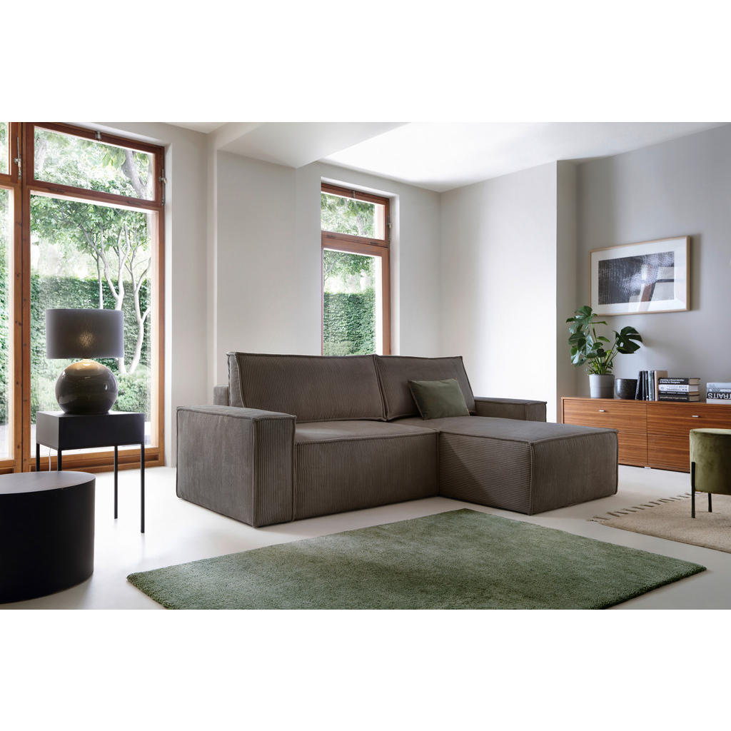 Thumbnail - Mid.you Eckschlafsofa, Anthrazit, Holz, Textil, 3-Sitzer, Füllung: Polyester, Silikon, 251x170 cm, Made in EU, Armlehnen...