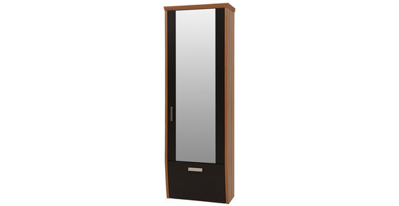 GARDEROBENSCHRANK 65/187/32 cm - Silberfarben/Buchefarben, Design, Glas/Holz (65/187/32cm) - Dieter Knoll