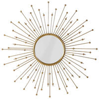WANDSPIEGEL 81/81/10 cm    in rund  - Goldfarben, Glas/Metall (81/81/10cm) - Ambia Home