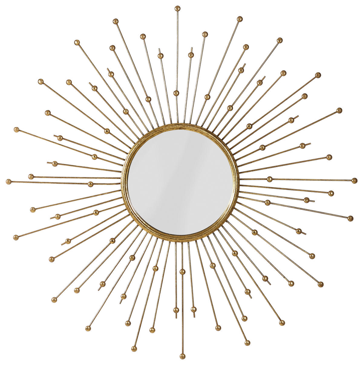 WANDSPIEGEL 81/81/10 cm    in rund  - Goldfarben, Glas/Metall (81/81/10cm) - Ambia Home