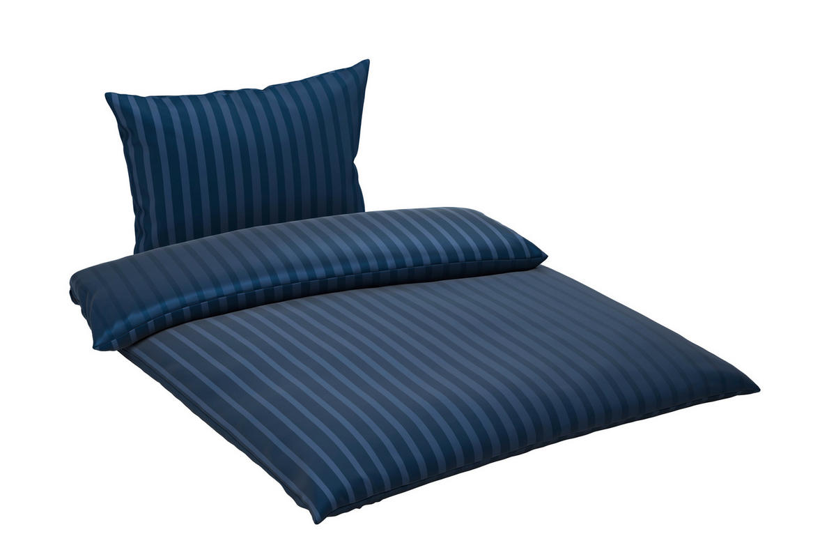 POVLEČENÍ, satén, tmavě modrá, 140/200 cm - tmavě modrá, textil (140/200cm) - Dieter Knoll