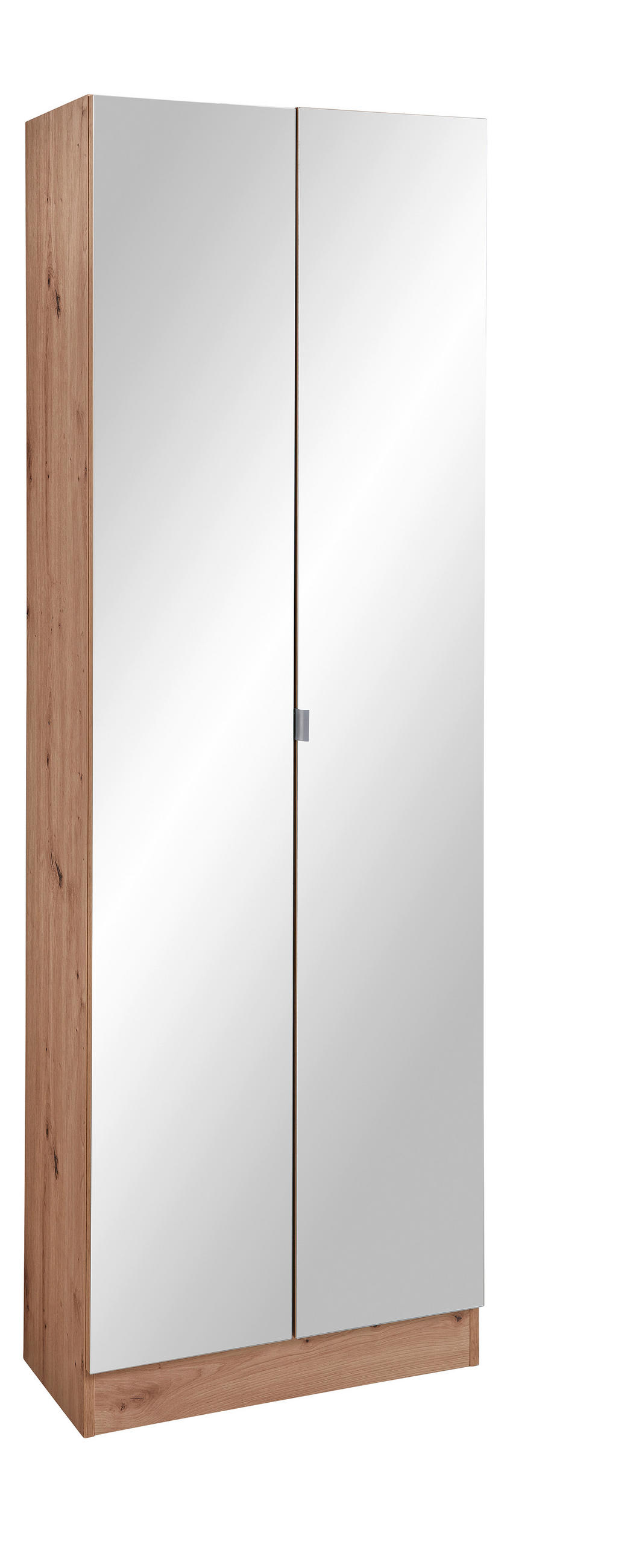 HOCHSCHRANK 65/195,5/33 cm  - Eichefarben, KONVENTIONELL, Glas/Holzwerkstoff (65/195,5/33cm) - Xora